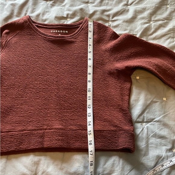 Paragon Women's Lounge Crew Neck Raglan Cropped Sweatshirt Size Small - Picture 7 of 10